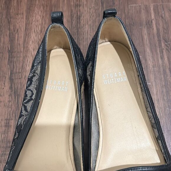 Stuart Weitzman Black Lace Platform Shoes, Size 7.5 - Picture 10 of 13